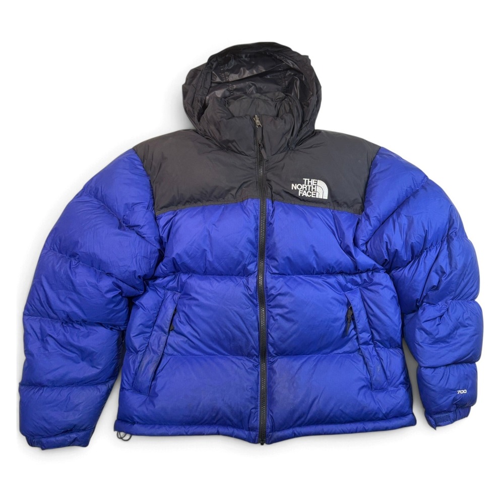 The North Face Mens 1996 Retro Nuptse 700 Down Puffer Jacket Blue Black Medium